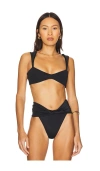 Agua Bendita Malory Bikini Top In Black