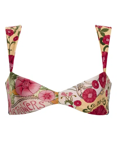 Agua Bendita Malory Harvest Bikini Top In Multicolor
