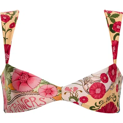 Agua Bendita Malory Harvest Bikini Top In Multicolor