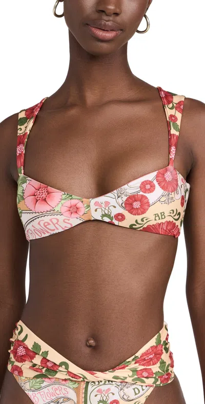 Agua Bendita Malory Harvest Bikini Top In Multicolor