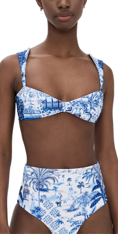 AGUA BENDITA MALORY TALES BIKINI TOP MULTICOLOR