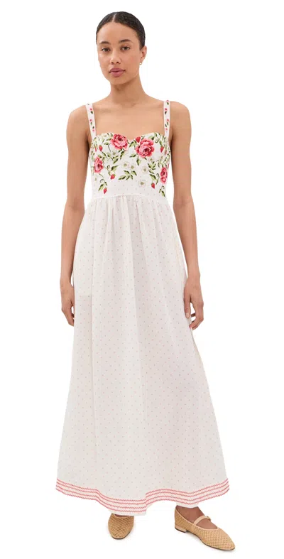 Agua Bendita Marcia Long Dress Pamuk In Neutral