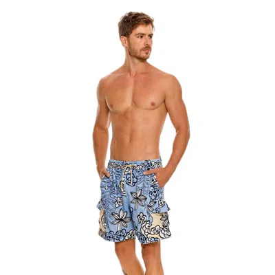 Agua Bendita Marcus Men's Swim Trunks In Blue