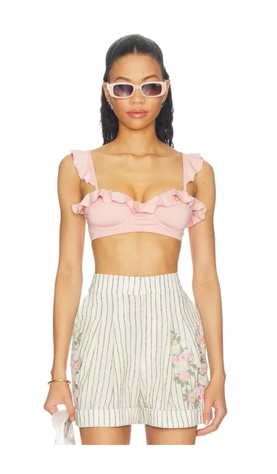 Agua Bendita Margot Bikini Top In Pink