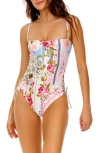 Agua Bendita Mariel Meraki Reversible One-piece Swimsuit In Pink Multicolor