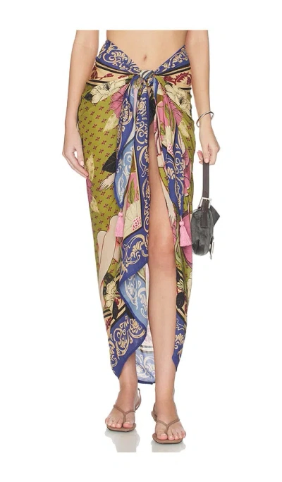 Agua Bendita Marine Matches Sarong In Multi