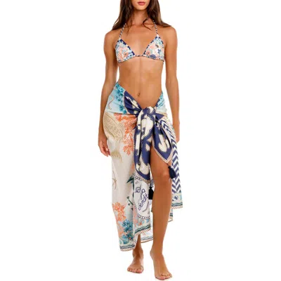 Agua Bendita Marine Sereia Cover-up Pareo In Multi