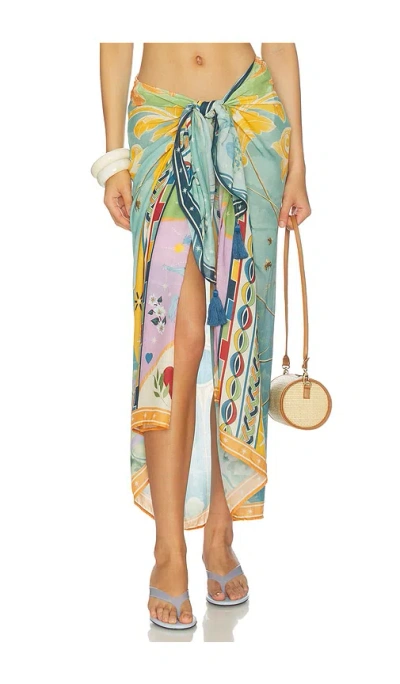 Agua Bendita Marine Solstice Sarong In Multi