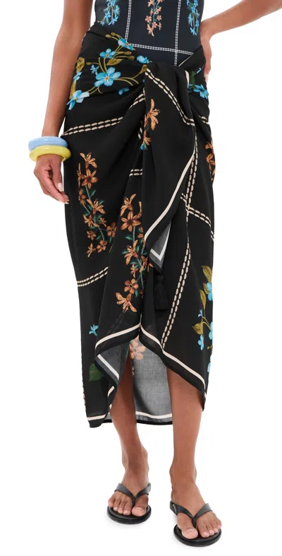 Agua Bendita Marine Weave Pareo Multicolor In Black