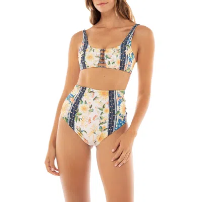 Agua Bendita Martina Bikini Top In Multi