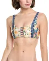 Agua Bendita Martina Jardim Bikini Top In Blue