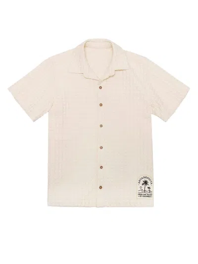 Agua Bendita Men's Returning To The Roots Jack Cipres Short-sleeve Shirt In Beige