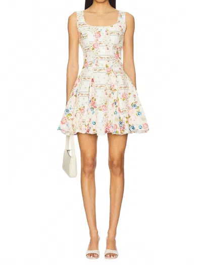 Agua Bendita Kristen Meraki Floral Cover-up Mini Dress In Multi