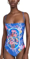 Agua Bendita Miller Vessel Embroidered One-piece Swimsuit In Multicolor