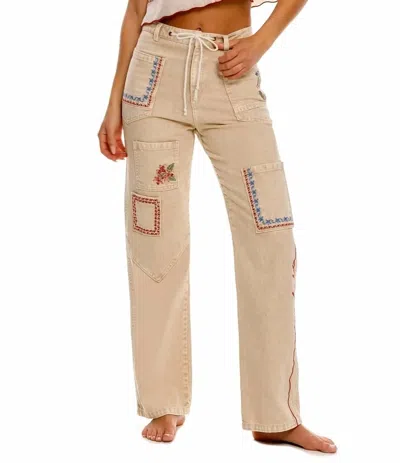 Agua Bendita Moorea Blush Pants In Multicolor In Brown