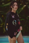 Agua Bendita Nakia Embroidered Hooded Sweatshirt In Multi