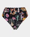 Agua Bendita Nopal Penelope Bikini Bottoms In Black