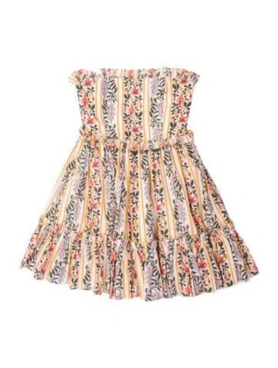 Pre-owned Agua Bendita Paisley Print Mini Dress W/ Tags In Neutral