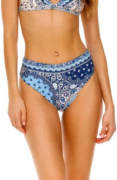 Agua Bendita Penelope Atma Reversible Bikini Bottoms In Blue