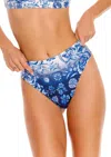 Agua Bendita Penelope Azure Bikini Bottom In Blue In Blue