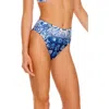 Agua Bendita Penelope Azure High Waist Bikini Bottoms In Blue Multi