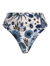 Agua Bendita Penelope Embellished Bottoms In Blue