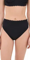 Agua Bendita Penelope High Waisted Bikini Bottoms Black In Black
