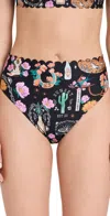 Agua Bendita Nopal Penelope Bikini Bottoms In Black
