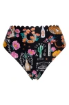 Agua Bendita Nopal Penelope Bikini Bottoms In Black