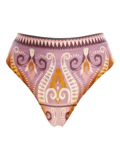 Agua Bendita Penelope Reversible Bikini Bottoms In Multi