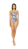 Agua Bendita Posh Batik One Piece In Blue