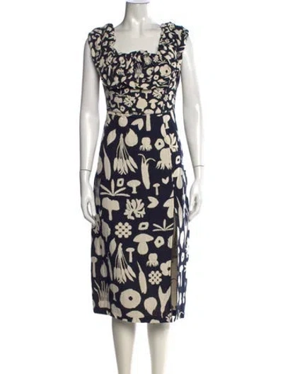 Pre-owned Agua Bendita Printed Midi Length Dress In Multi
