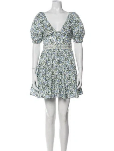 Pre-owned Agua Bendita Printed Mini Dress In Multi