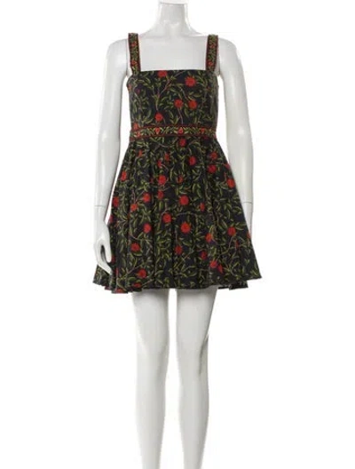 Pre-owned Agua Bendita Printed Mini Dress In White