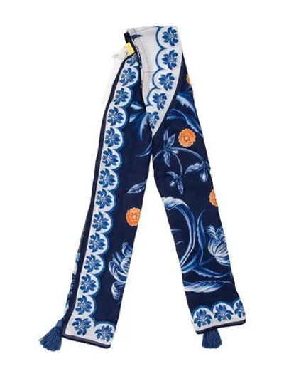 Pre-owned Agua Bendita Printed Scarf W/ Tags In Blue