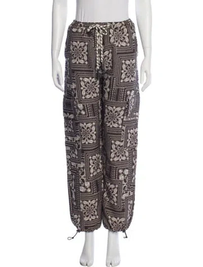 Pre-owned Agua Bendita Printed Straight Leg Pants In Multi