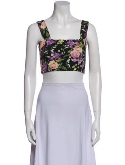 Pre-owned Agua Bendita Printed Top In Green