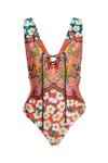 Agua Bendita Priscila Nopal One Piece In Multi
