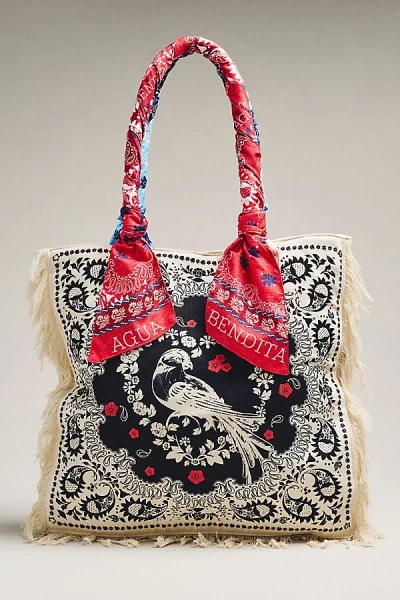 Agua Bendita Rania Fringe Tote In Black