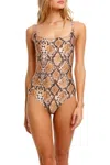 Agua Bendita Reversible One Piece In Animal Print