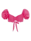 Agua Bendita Romina Luau Bikini Top In Pink