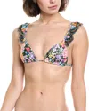 Agua Bendita Rosie Dreamin Bikini Top In Green
