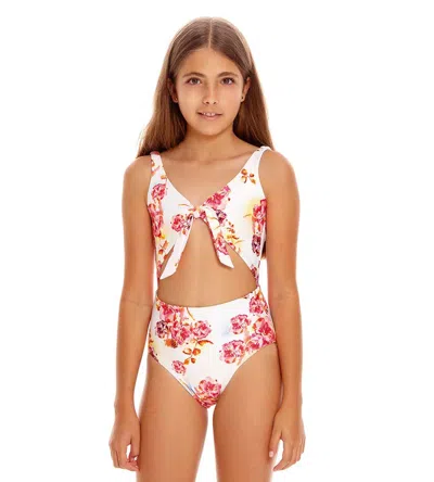 Agua Bendita Kids' Ruby Oazze One Piece In Pink