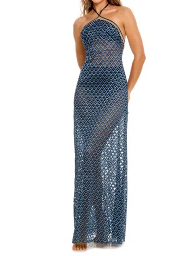 Agua Bendita Sari Azure Dress In Blue