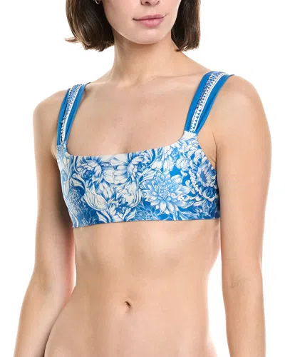 Agua Bendita Selena Wats Bikini Top In Blue