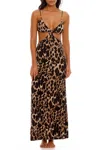 Agua Bendita Selene Balam Dress In Animal Print