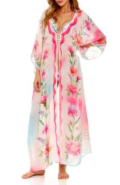 Agua Bendita Selma Chroma Floral Caftan Cover-up
