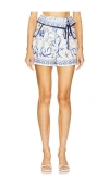 Agua Bendita Sophie Azure Shorts In Blue Multi In Blue