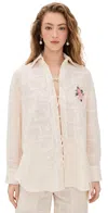 Agua Bendita Swan Meraki Emroidered Cotton Cover-up Tunic In Multicolor