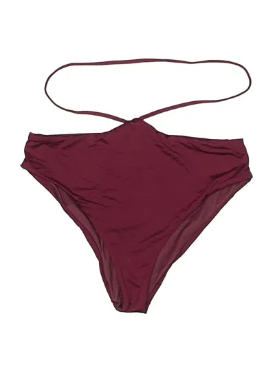 Pre-owned Agua Bendita Swimsuit Bottoms In Burgundy